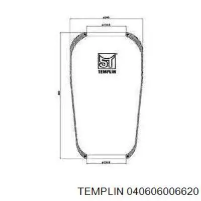 Пневмоподушка (пневморессора) моста 040606006620 Templin