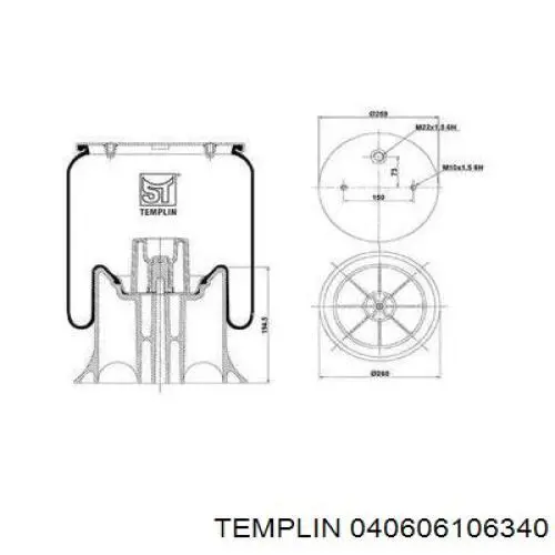 Сухарь клапана 040606106340 Templin