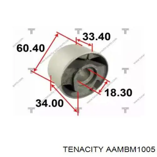 AAMBM1005 Tenacity сайлентблок переднего нижнего рычага
