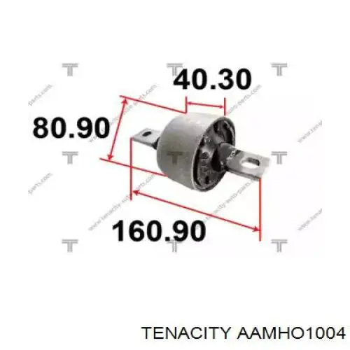 AAMHO1004 Tenacity Сайлентблоки продольных рычагов передней подвески