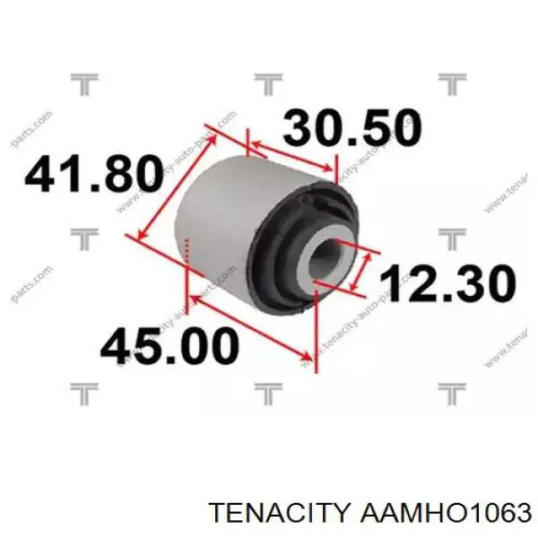 Сайлентблок тяги поперечной (задней подвески) AAMHO1063 Tenacity