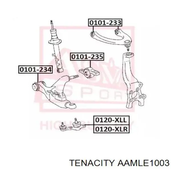 AAMLE1003 Tenacity Сайлентблок нижнего переднего рычага