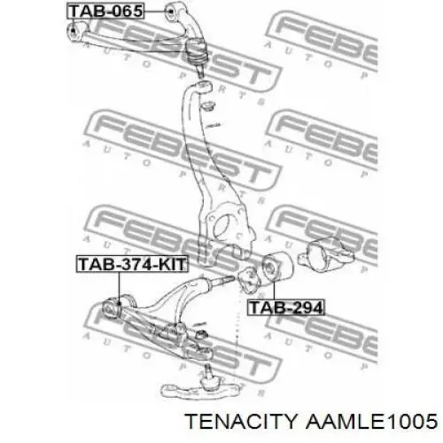 Сайлентблок передней подвески Tenacity AAMLE1005 цена, от 16.49 USD