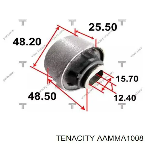 AAMMA1008 Tenacity bloco silencioso dianteiro do braço oscilante inferior