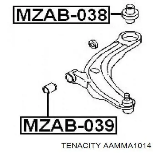 Купить AAMMA1014 Tenacity Сайлентблок нижний передней подвески