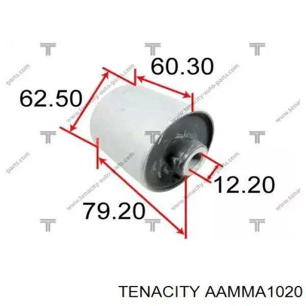 AAMMA1020 Tenacity bloco silencioso dianteiro do braço oscilante inferior