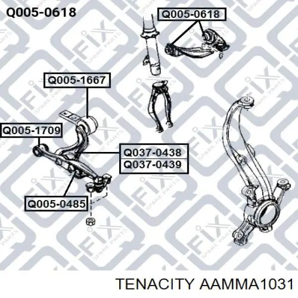 Сайлентблок переднего верхнего рычага AAMMA1031 Tenacity