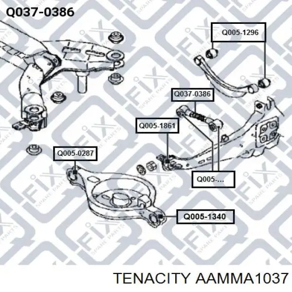 Сайлентблок тяги поперечной, задней подвески Tenacity AAMMA1037 цена, от 4.46 USD