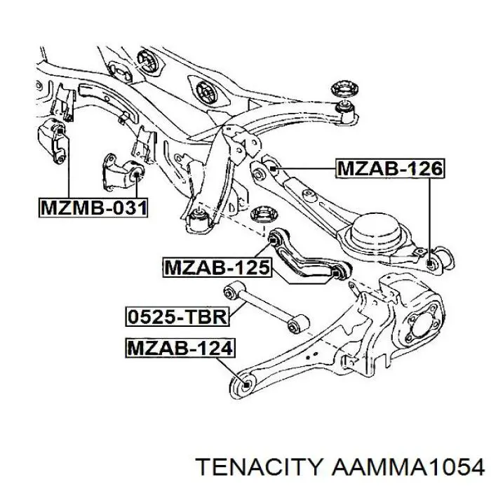 Сайлентблок заднего нижнего рычага AAMMA1054 Tenacity