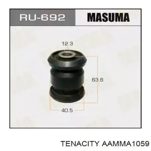 Полиуретановый сайлентблок заднего нижнего рычага Tenacity AAMMA1059 цена, от 4.84 USD