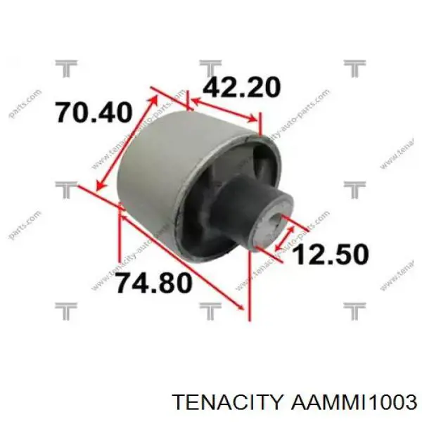 AAMMI1003 Tenacity bloco silencioso dianteiro de braço oscilante traseiro longitudinal