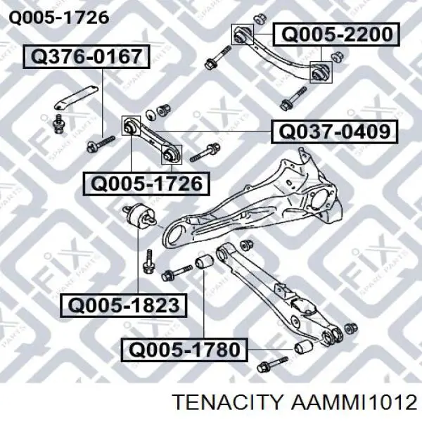 Полиуретановый сайлентблок заднего нижнего рычага Tenacity AAMMI1012 цена, от 6.31 USD