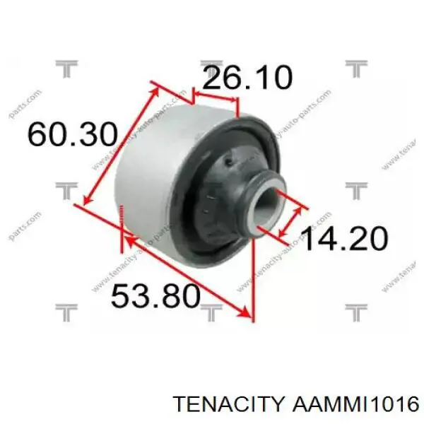 AAMMI1016 Tenacity bloco silencioso dianteiro do braço oscilante inferior