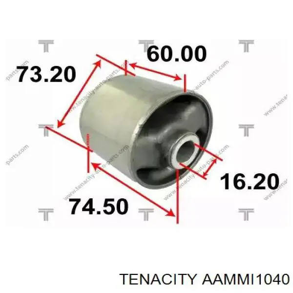 AAMMI1040 Tenacity bloco silencioso do braço oscilante inferior traseiro longitudinal