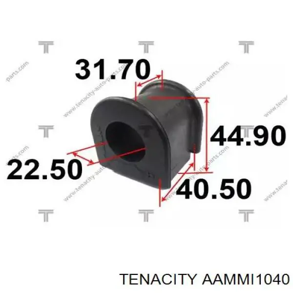 Сайлентблок заднего продольного нижнего рычага AAMMI1040 Tenacity