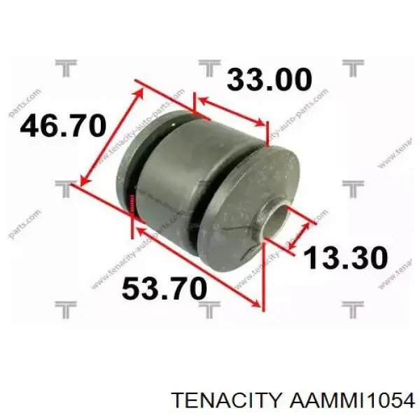 AAMMI1054 Tenacity bloco silencioso traseiro de braço oscilante transversal