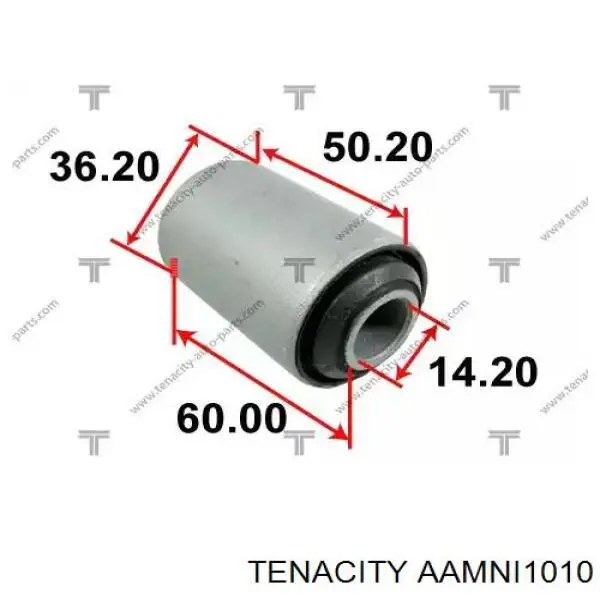 AAMNI1010 Tenacity bloco silencioso dianteiro do braço oscilante inferior