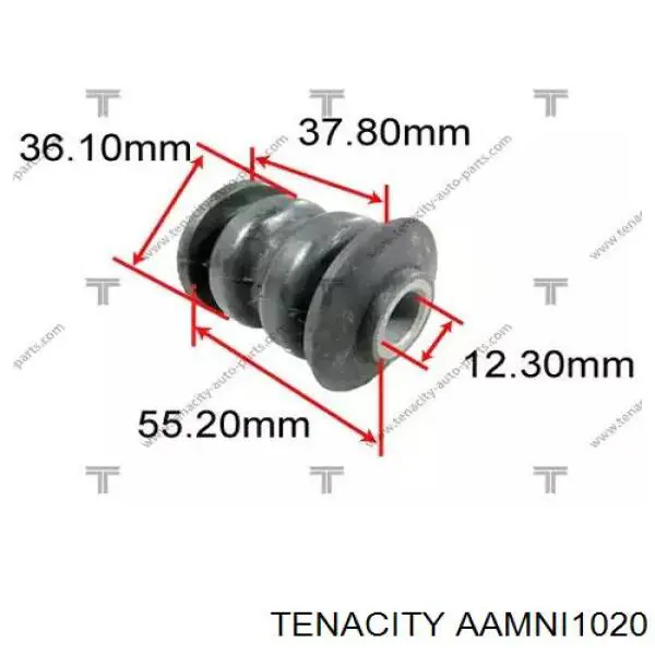 AAMNI1020 Tenacity bloco silencioso dianteiro do braço oscilante inferior