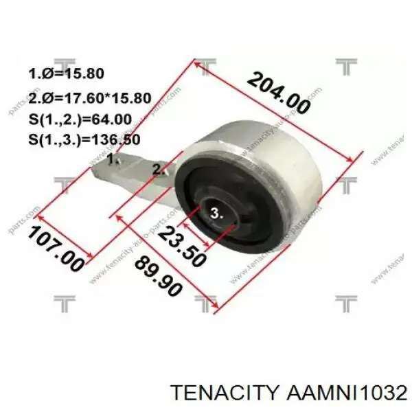 Сайлентблок переднего нижнего рычага AAMNI1032 Tenacity