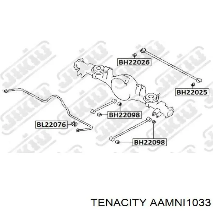 Сайлентблок тяги поперечной (задней подвески) AAMNI1033 Tenacity