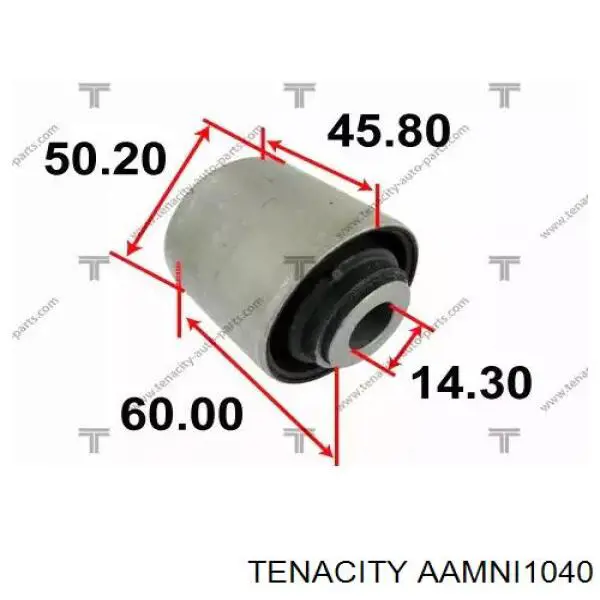 Сайлентблок заднего продольного рычага передний AAMNI1040 Tenacity