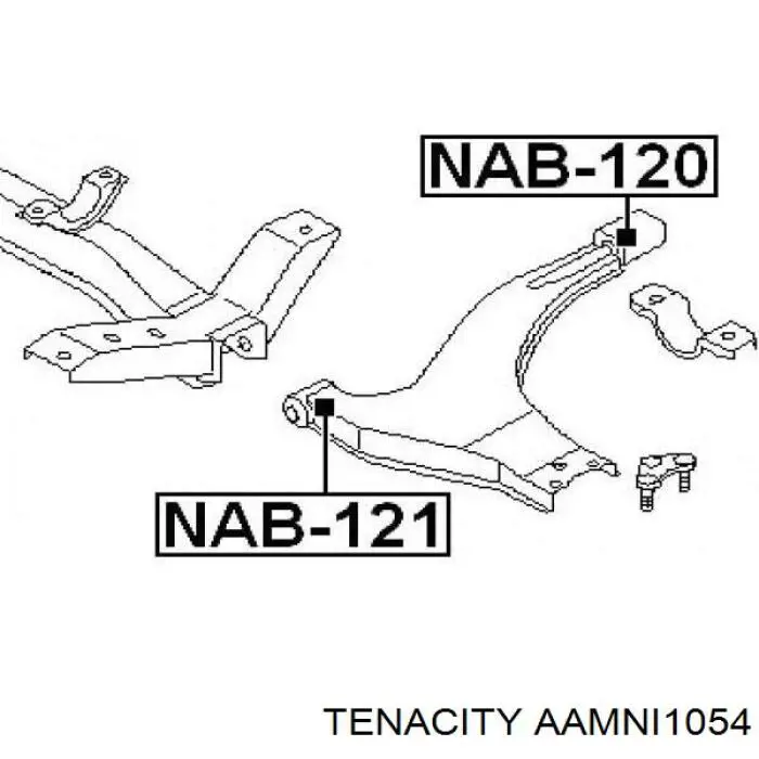 AAMNI1054 Tenacity Сайлентблок нижнего переднего рычага