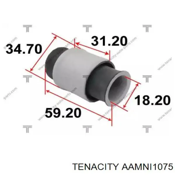 AAMNI1075 Tenacity сайлентблок кроштейна переднего (балки подрамника)