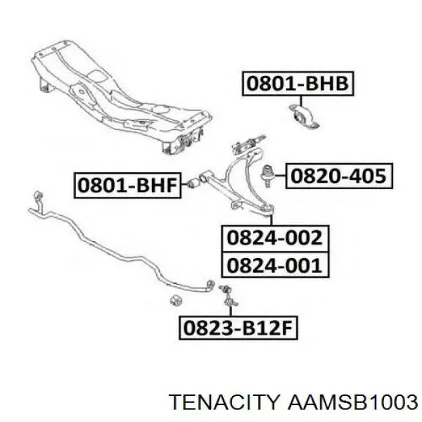 Сайлентблок переднего рычага AAMSB1003 Tenacity
