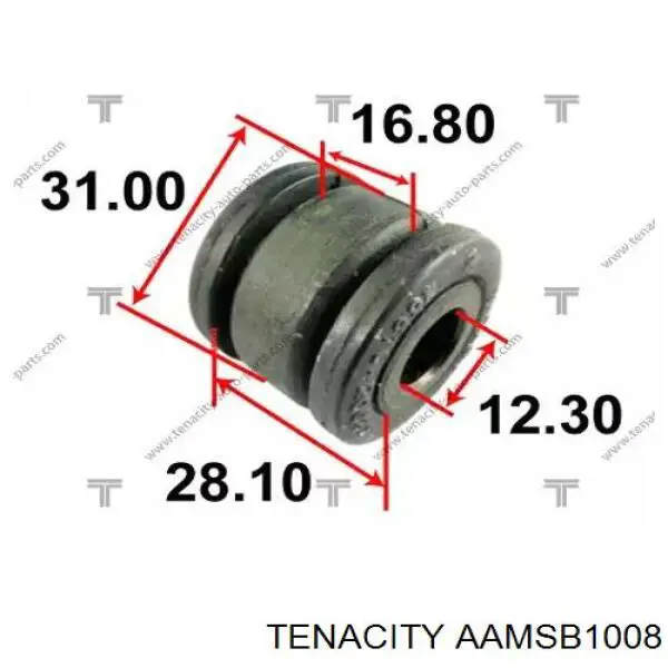 Сайлентблок заднего верхнего рычага Tenacity AAMSB1008 цена, от 3.15 USD
