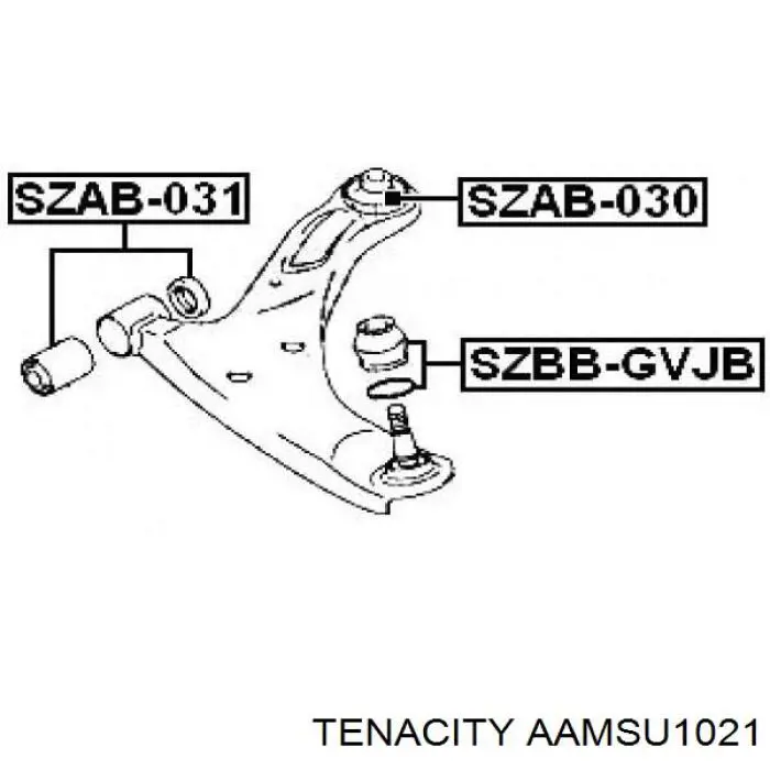 Сайлентблок переднего нижнего рычага AAMSU1021 Tenacity