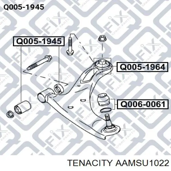 Сайлентблок передней подвески Tenacity AAMSU1022 цена, от 5.54 USD