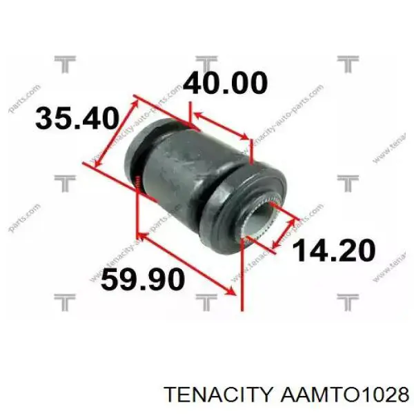 AAMTO1028 Tenacity bloco silencioso dianteiro do braço oscilante inferior