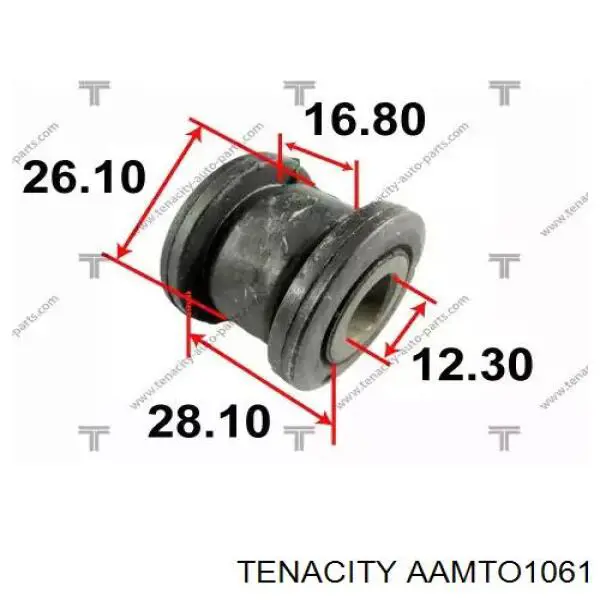 Сайлентблок тяги поперечной (задней подвески) AAMTO1061 Tenacity