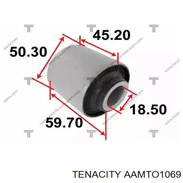 AAMTO1069 Tenacity bloco silencioso do braço oscilante superior traseiro longitudinal