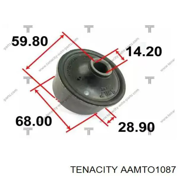 Сайлентблок переднего нижнего рычага AAMTO1087 Tenacity