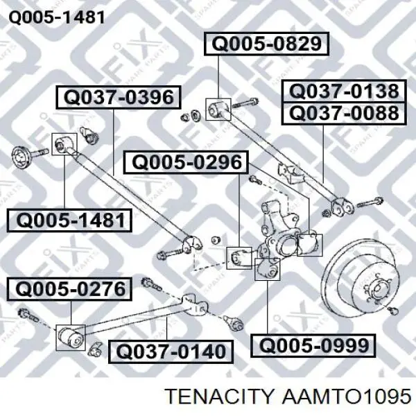 AAMTO1095 Tenacity Сайлентблок задней поперечной тяги