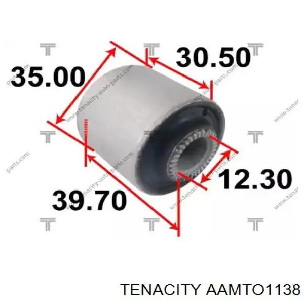 AAMTO1138 Tenacity сайлентблок тяги поперечной (задней подвески)