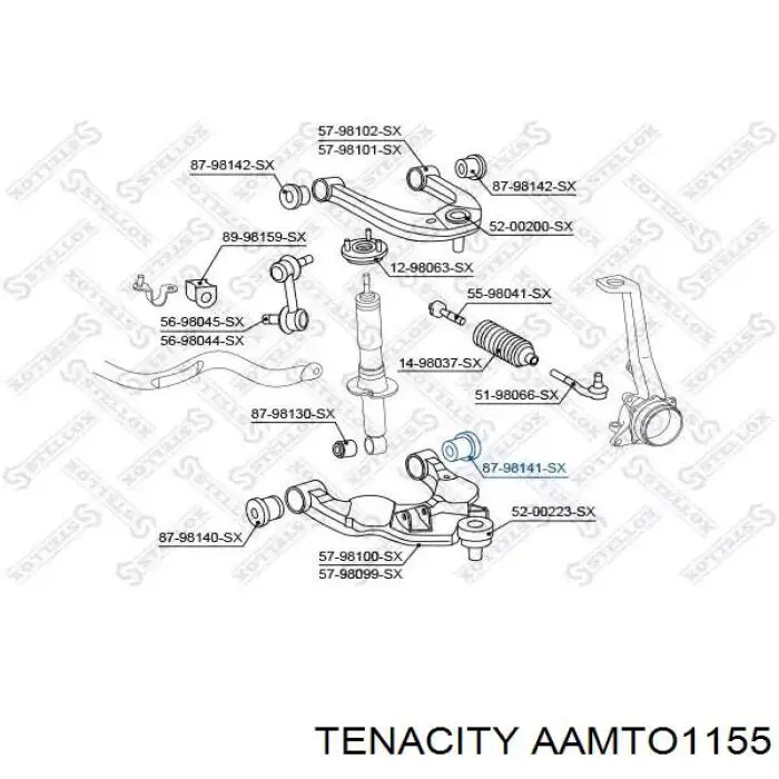 Купить AAMTO1155 Tenacity Сайлентблок нижний передней подвески