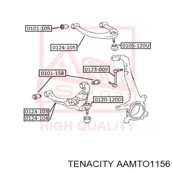 Сайлентблок передней подвески Tenacity AAMTO1156 цена, от 7.28 USD