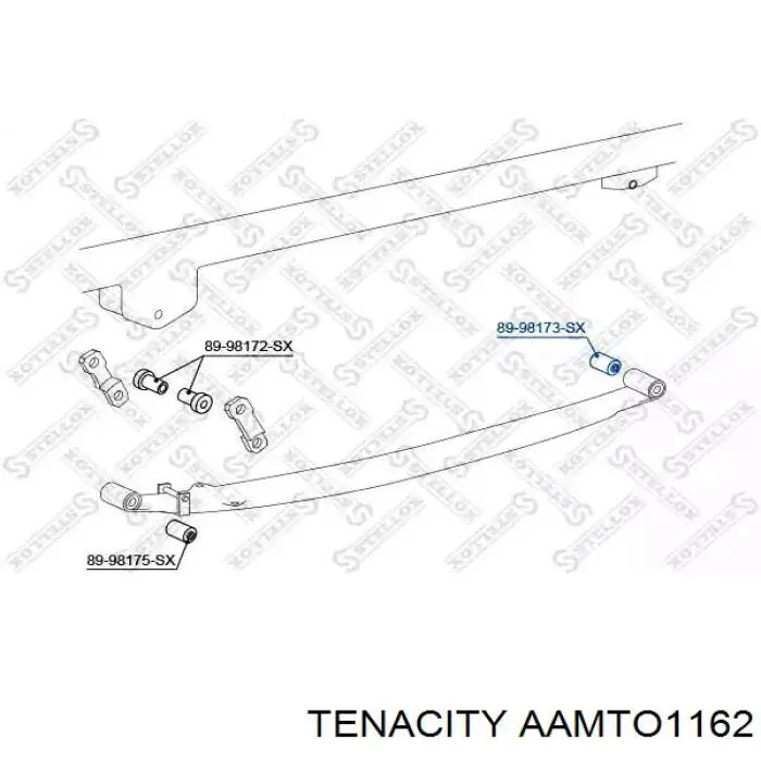 Silentblock trasero de ballesta trasera AAMTO1162 Tenacity