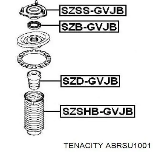 ABRSU1001 Tenacity подшипник опорный амортизатора переднего