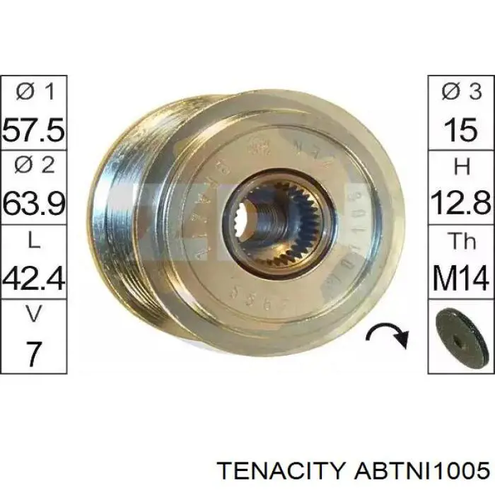 Купить ABTNI1005 Tenacity Натяжитель приводного ремня