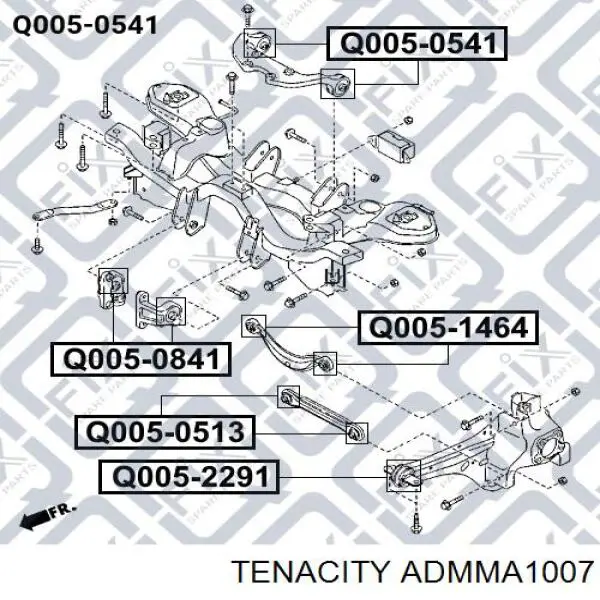 ADMMA1007 Tenacity Сайлентблок траверсы крепления заднего редуктора задний
