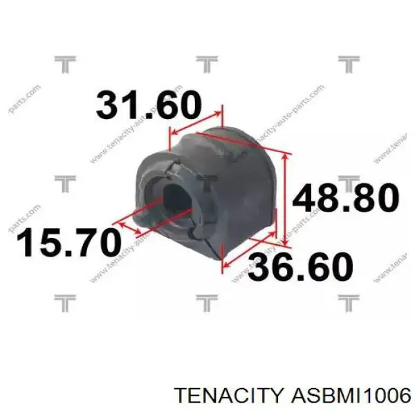 Втулка стабилизатора переднего ASBMI1006 Tenacity