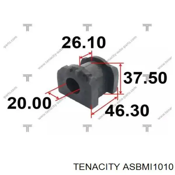 ASBMI1010 Tenacity Разрезная втулка стабилизатора