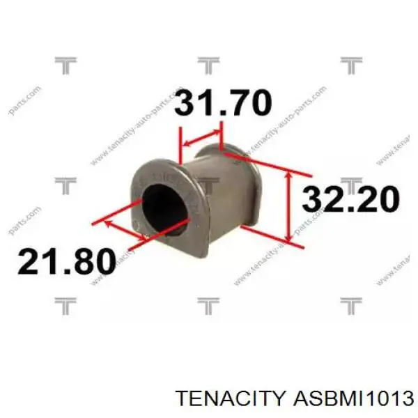 Casquillo de barra estabilizadora trasera ASBMI1013 Tenacity