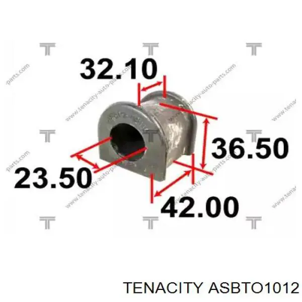 Втулка стабилизатора переднего TENACITY ASBTO1012