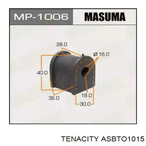 Втулка стабилизатора ASBTO1015 Tenacity