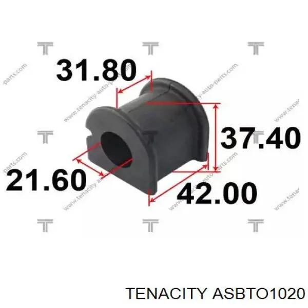 ASBTO1020 Tenacity Разрезная втулка стабилизатора