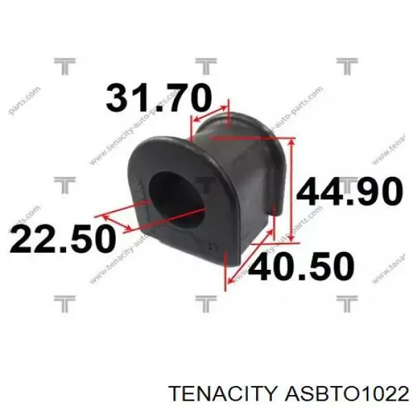 Втулка стабилизатора переднего TENACITY ASBTO1022
